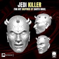 Jedi Killer Head for action figures | 3D
