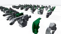 -MHO01- 1-144 Mecha Robot MS high detailed round shaped hands | 3D