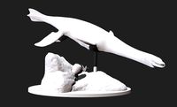 Plesiosaurus with Base | 3D