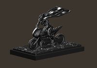 THE BATMAN BATCYCLE STATUE ROBERT PATTINSON BATMAN FAN ART  | 3D