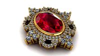 Antique brooch - miracle brooch - gold brooch 3d file | 3D
