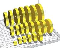 Pack of 21 Spur Gears | 3D
