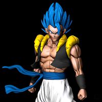 STL file Gogeta super saiyan 4 wall art 🎨・3D printable model to