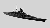 KMS Bismarck - Model for small scale printing | 3D
