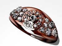diamond split shank ring stl verified | 3D