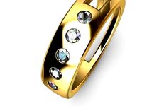 flush diamond ring stl verified | 3D