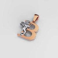 Pendant Letter B | 3D