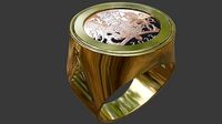 Half sovereign ring mount | 3D