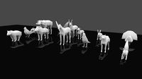 14 animals lowpoly pack | 3D