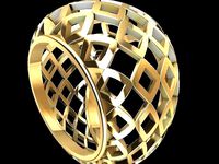 2 Modern jali tile ring  stl verified | 3D