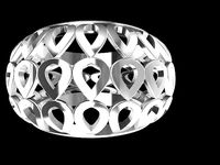 3 Modern jali tile ring  stl verified | 3D