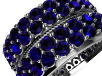 4 row diamond ring stl verified | 3D