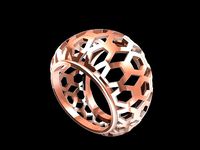 5 Modern jali tile ring  stl verified | 3D