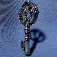 old key charm | 3D