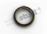 coin Bezel with gems 3d model | 3D
