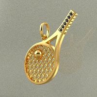 Pendant Tennis Racket | 3D