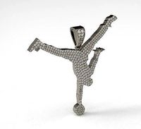 NBA logo diamond pendant | 3D