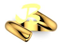 b alphabet ring stl verified | 3D