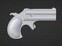 Remington Derringer Movie Prop - non functioning - | 3D