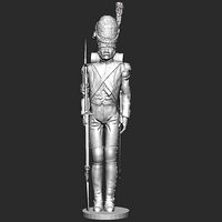 Napoleonic Grenadier stand at attention  | 3D
