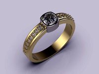 Tripple ring silver gold printable jewelry 3D model | 3D