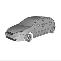 01 Ford Focus Ghia  | 3D