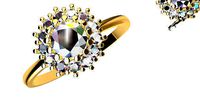 cluster ring pendant set stl verified | 3D