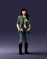 Girl with long hair 0513 3D Print Ready | 3D