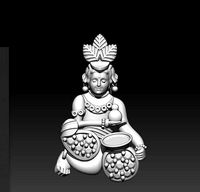 Perfectly Crafted Lord Krishna Pendant | 3D