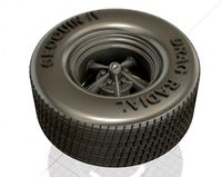 Torq Thrust II Wheels with Tires and Brakes for 3D Print | 3D