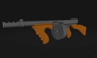 Tommygun 1 12 scale for marvel legends action figures | 3D