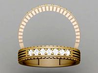 Wedding Diamond Ring 3D 0100 printable model | 3D