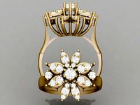 Wedding Diamond Ring 3D 0087 printable model | 3D