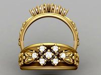 Wedding Diamond Ring 3D 0086 printable model | 3D