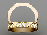 Wedding Diamond Ring 3D 0081 printable model | 3D