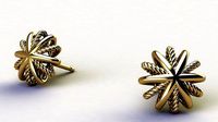 Starburst Earring size 10 mm | 3D