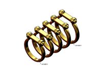 Flat top horsebite shaped engravable ring US sizes5to9 | 3D