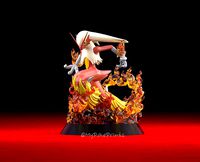 Blaziken running on flames - 3D printable pokemon | 3D