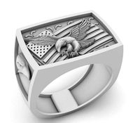 Ring Eagle USA EEUU America flag | 3D