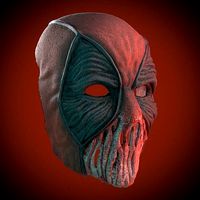 Deadpool Melted Face 3D Model Stl Files 3D Printing Marvel  | 3D