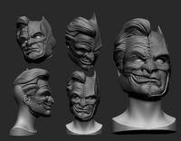 Batman and Joker Mask Stl Files 3D Printing Cosplay Marvel | 3D