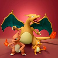 Pokemon -  Charmander Charmeleon and Charizard with 2 or 3 poses | 3D