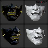 Jin Sakai mask - Majestic samurai clan from Ghost of Tsushima | 3D
