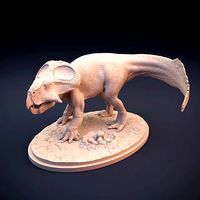 Protoceratops protecting nest intended for 3D printing | 3D
