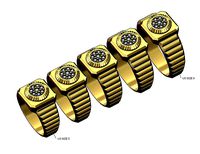 Undulated diamond bezel ring US sizes 5to9 | 3D