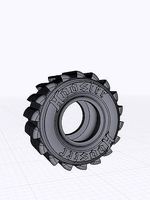 Hoosier Sand or Dirt Drag Tire 15x16x38 scalable | 3D