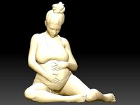 A SITTING PREGNANT  | 3D
