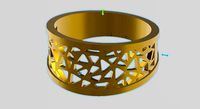 contemporary jali ring stl verified | 3D