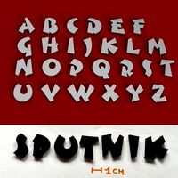 SPUTNIK uppercase and lowercase 3D Letters STL FILE | 3D