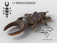 Parasitic Being Sci-fi creepy alien bug Neutral 3D  print model | 3D
